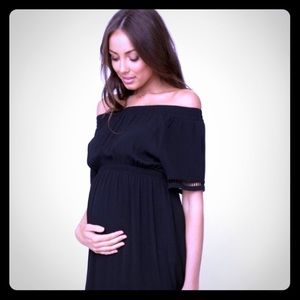 Ripe cold shoulder maxi maternity dress